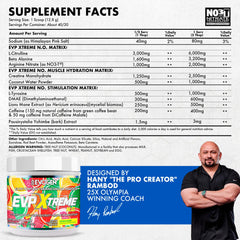 Evogen EVP Xtreme NO scoop ready to boost energy and focus during training.