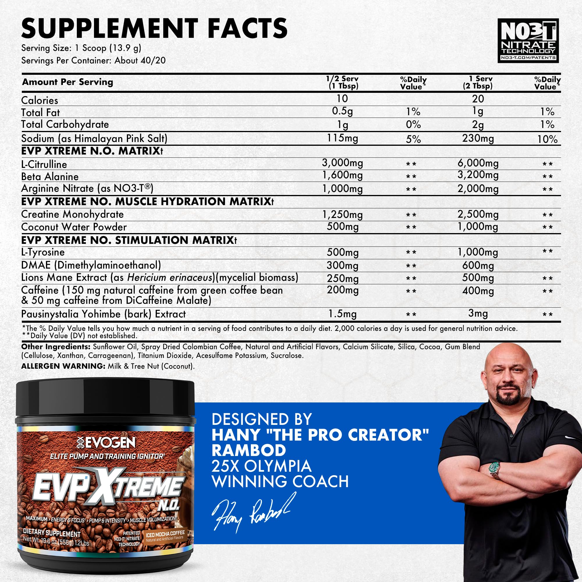 Evogen EVP Xtreme NO scoop shows precise serving for performance support