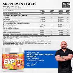 Evogen EVP-3D with arginine-nitrate visual for enhanced workout support