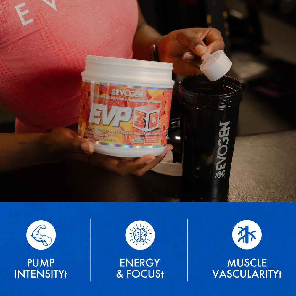 Evogen EVP-3D Lions Mane visual for caffeine-free energy and focus