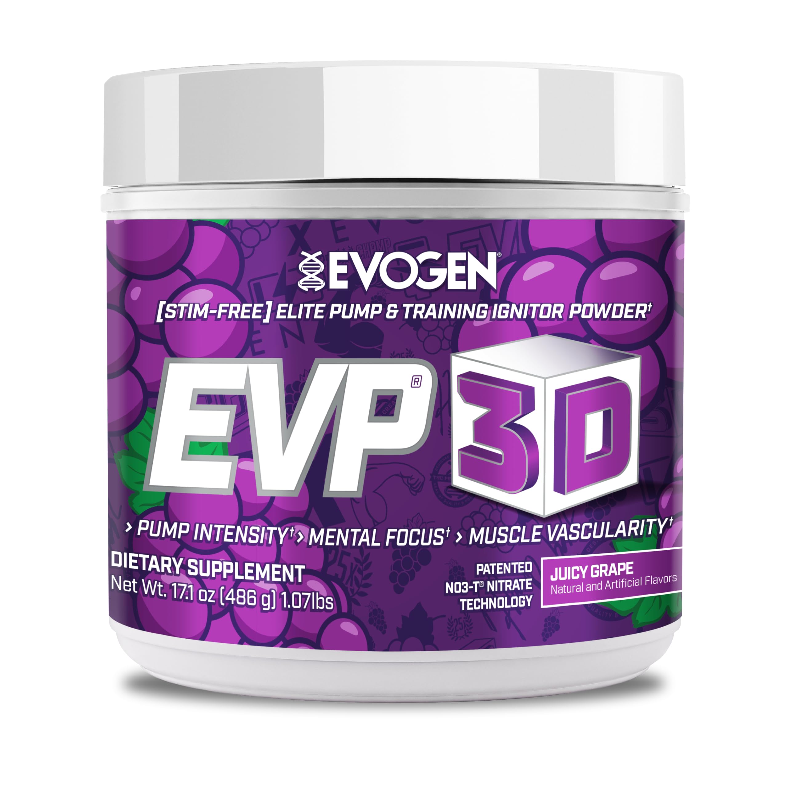 Evogen EVP 3D pump action during intense training enhances vascularity