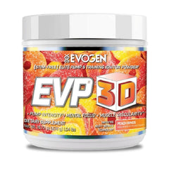 Evogen EVP-3D pump scoop showing easy dosing for a sustained pre-workout session
