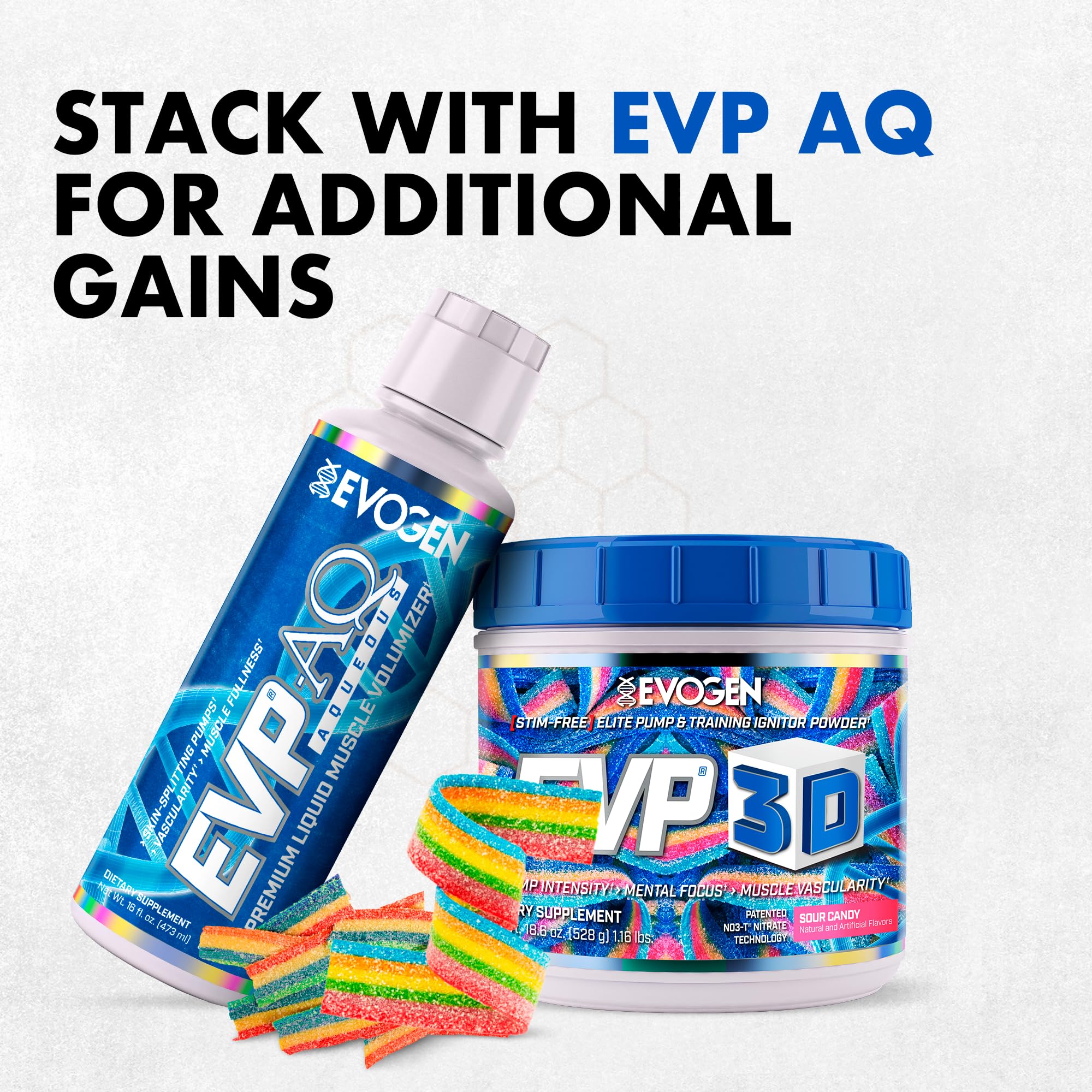 Evogen EVP 3D serving scoop captured for consistent dosing.