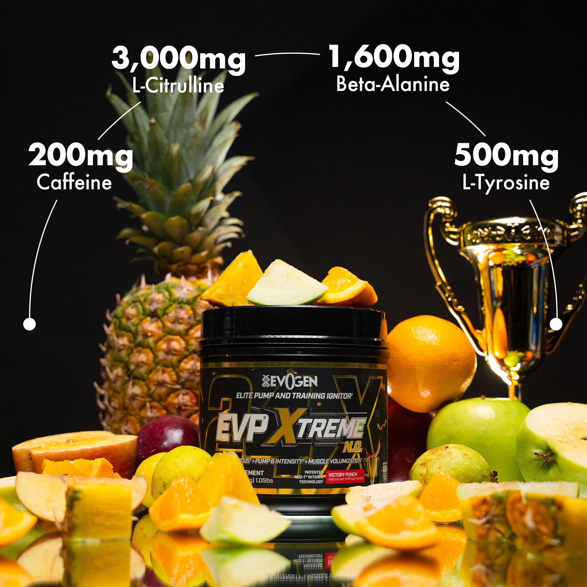 Evogen EVP Xtreme NO Hany Rambod design: pro creator behind formula.