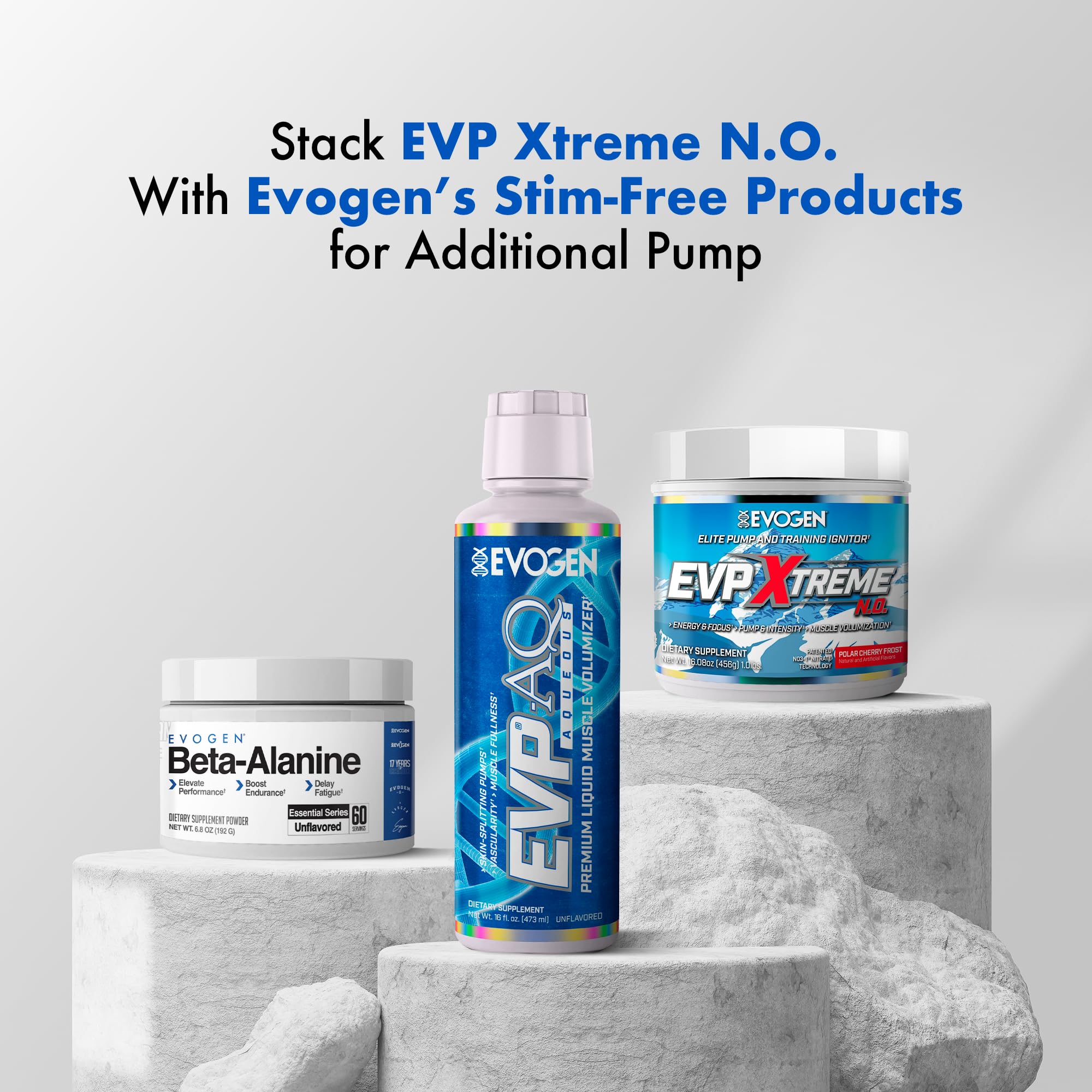 Scoop beside Evogen EVP Xtreme NO tub ready for precise pre-workout portions