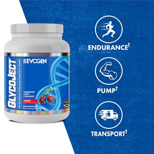 Evogen GlycoJect glass-mixed drink: easy hydration with rapid glycogen support.