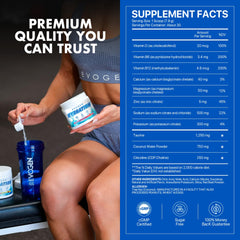 Athlete preparing Evogen Hydration during a training session setup
