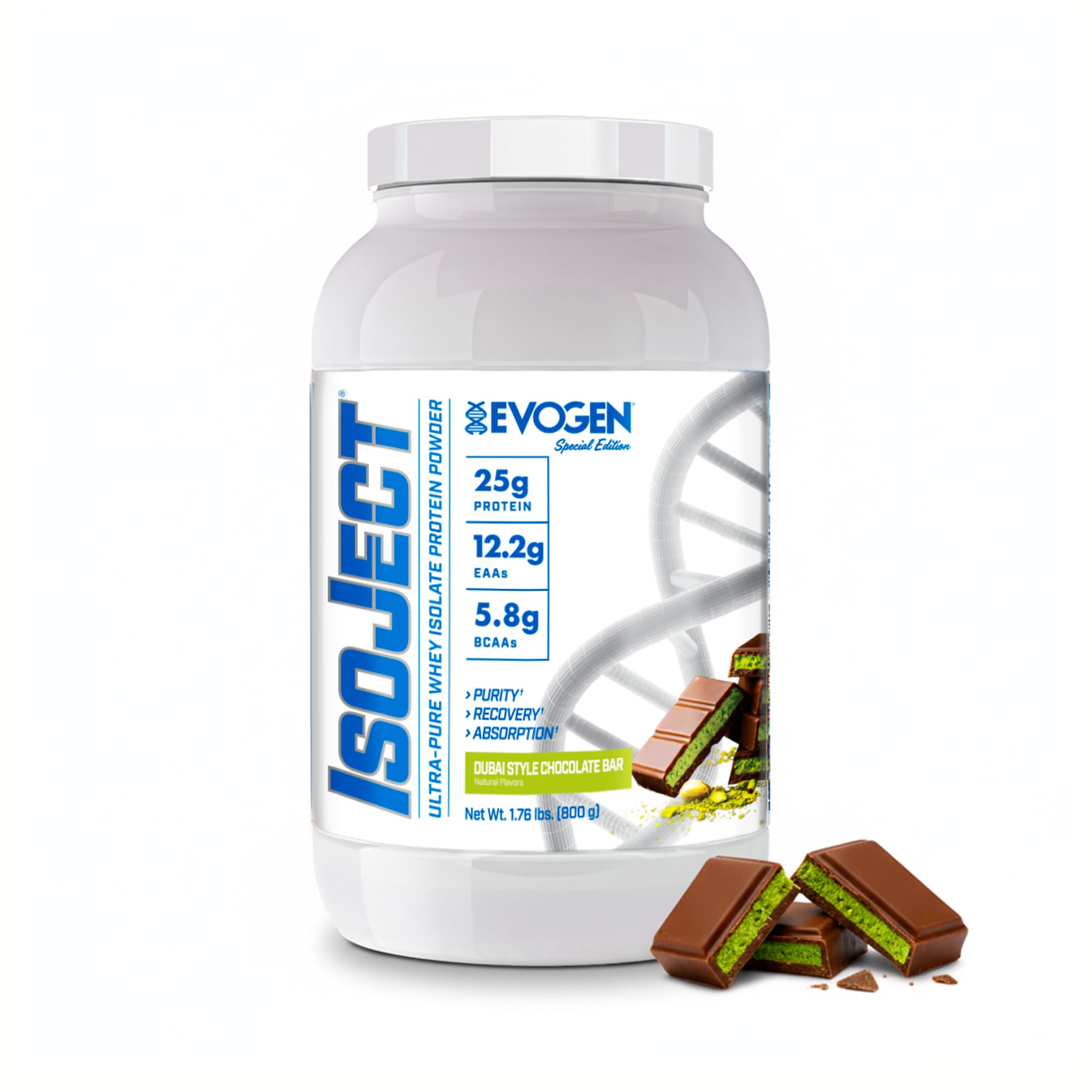 Evogen Isoject being poured for a smooth, quick-absorption shake.