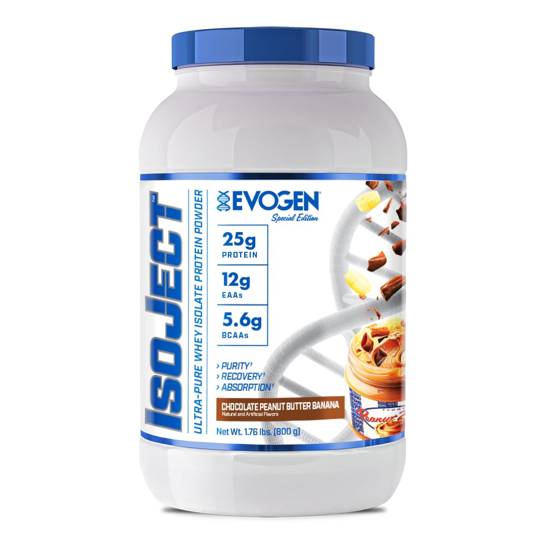 Evogen Isoject whey isolate bottle showcases ultra-pure formula for clean protein intake