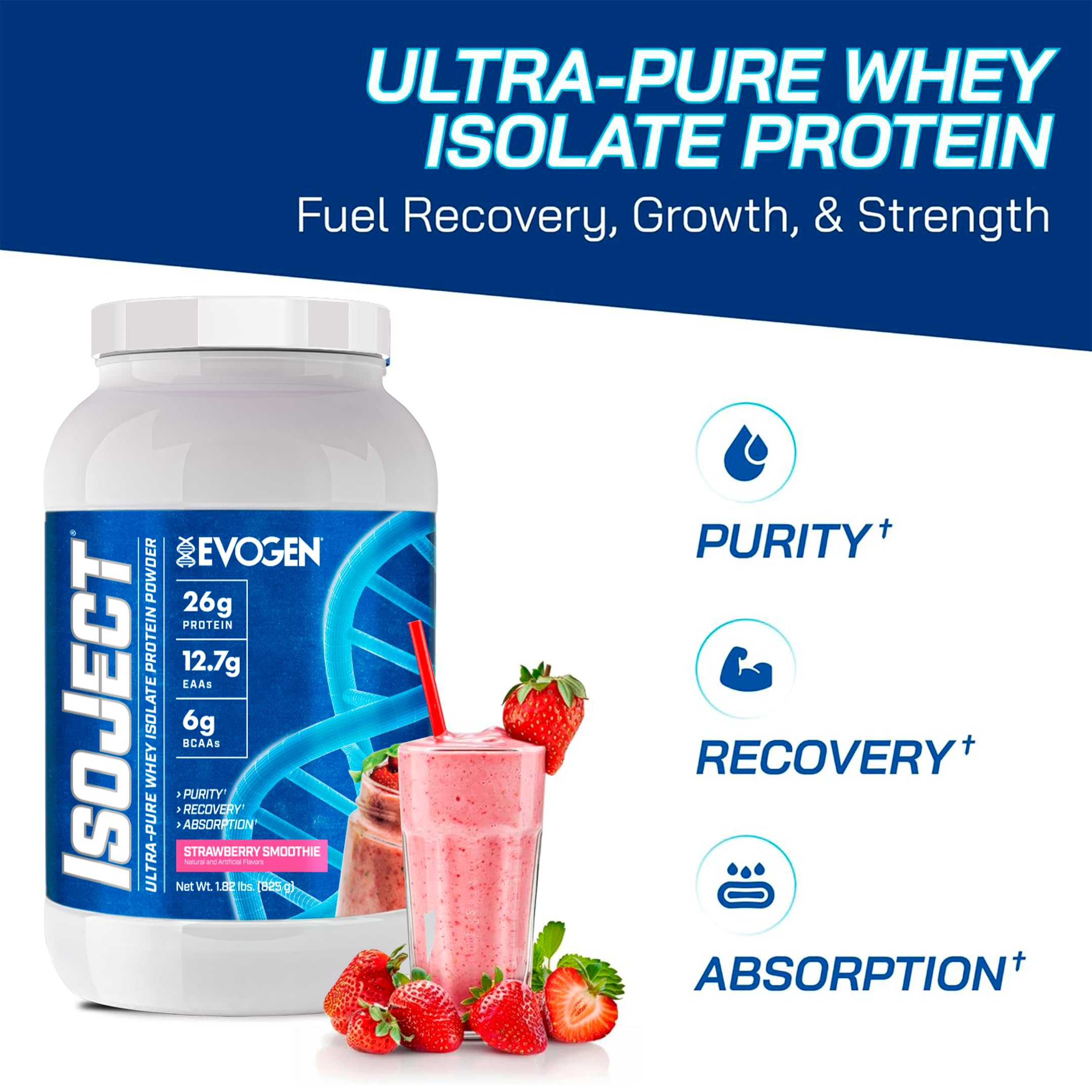 Evogen Isoject tub with label featuring Ignitor enzymes for enhanced digestion.