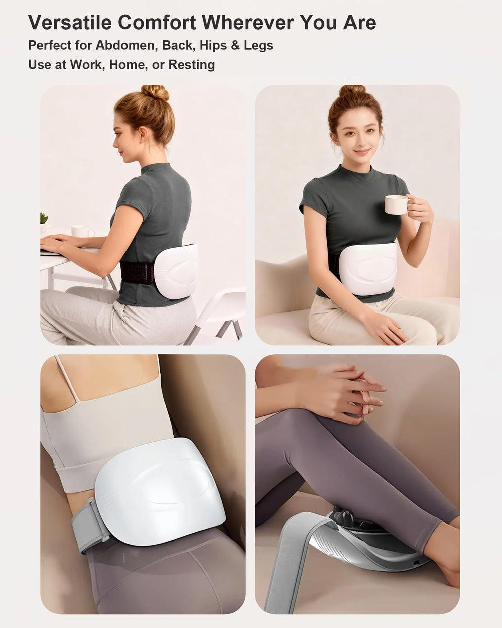 Close up of EvokeJoy belt kneading discs for targeted abdominal massage