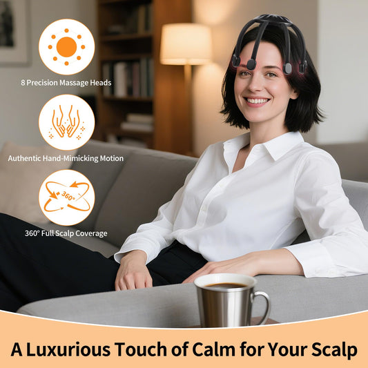 EvokeJoy electric octopus head massager eight-claw design contours comfortably
