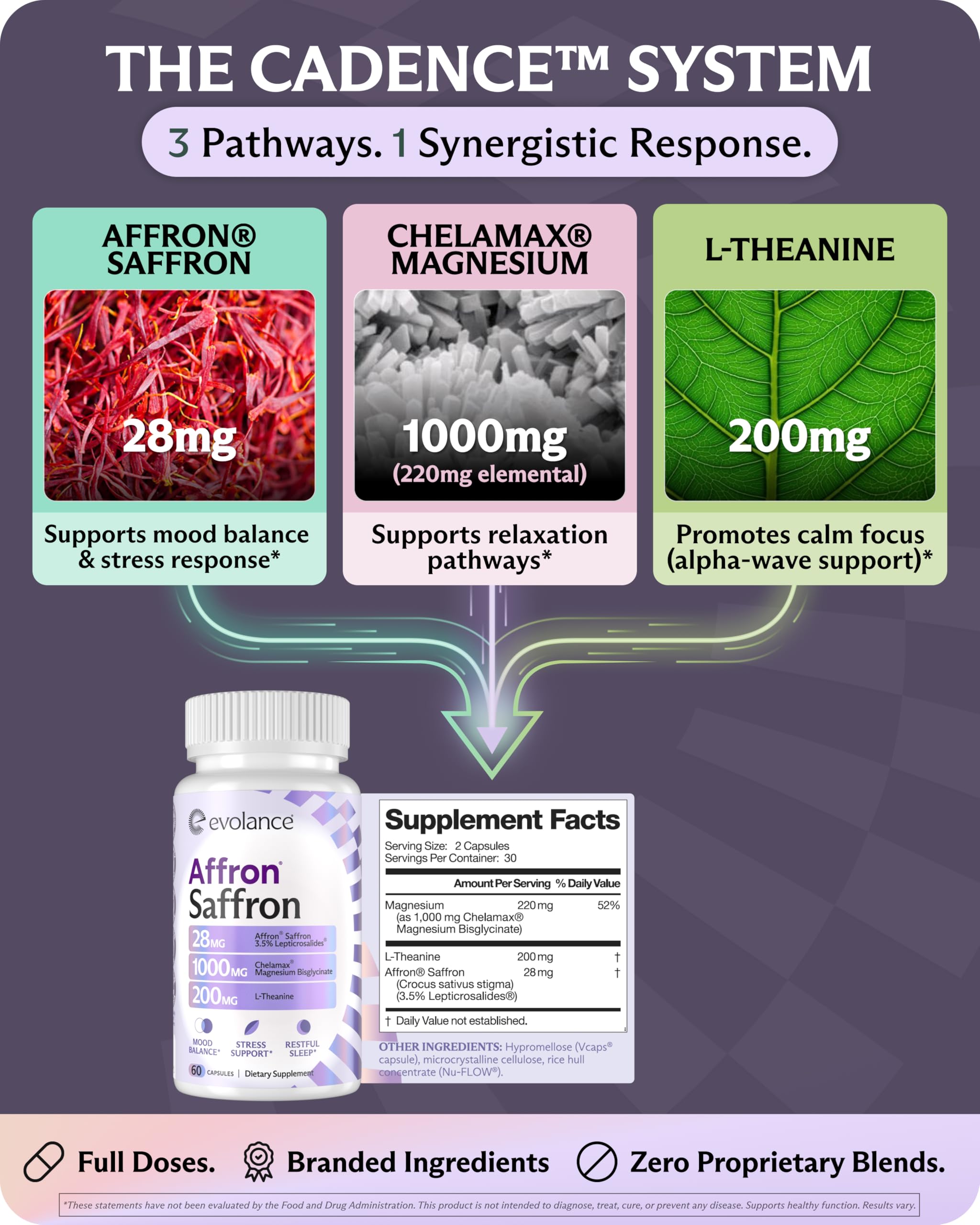 Evolance magnesium glycinate bottle close-up showing high absorption.