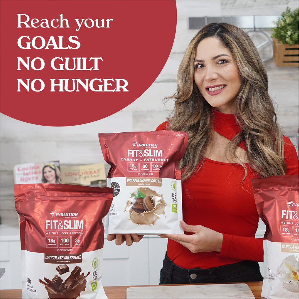 Glucomannan and inulin ingredients highlighted on Evolution Advance Fit and Slim Blend label.
