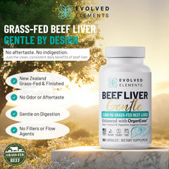 Evolved Elements OrganEase blend with ginger and chlorophyllin enhances flavor and digestion.