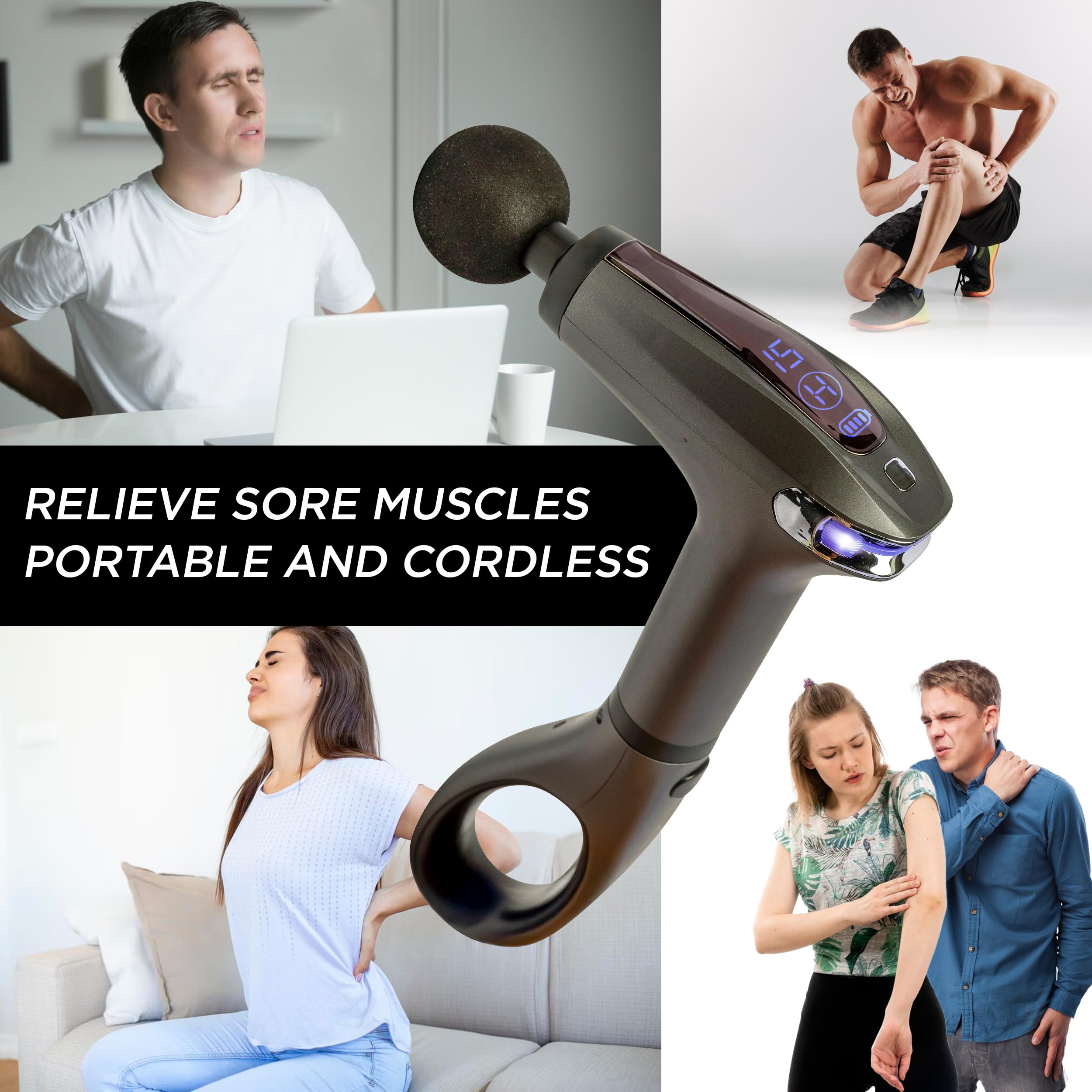 EXELLEON extendable handle eases reach on back and shoulders