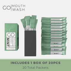 Exershield GO open packet tear showing spill-free design for quick rinses