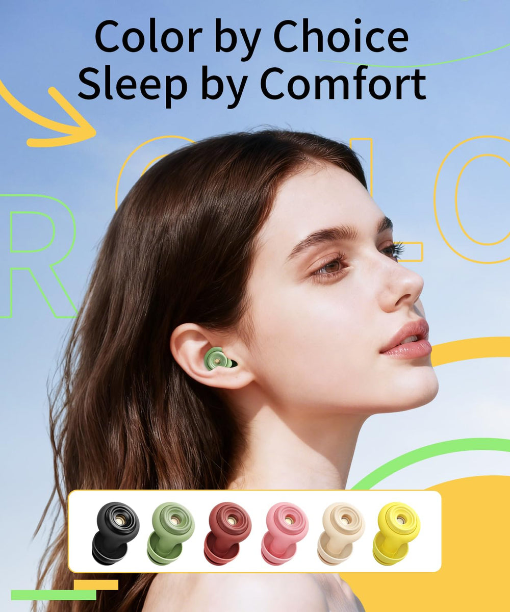 EXOVOW ear plugs with portable case illustrating easy storage and transport.