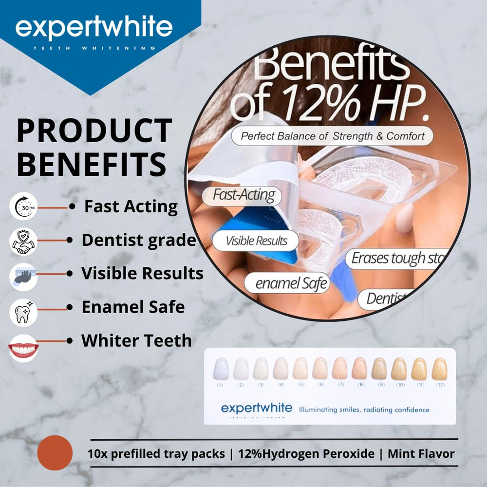ExpertWhite Max Glow Trays mint flavor for fresh breath.