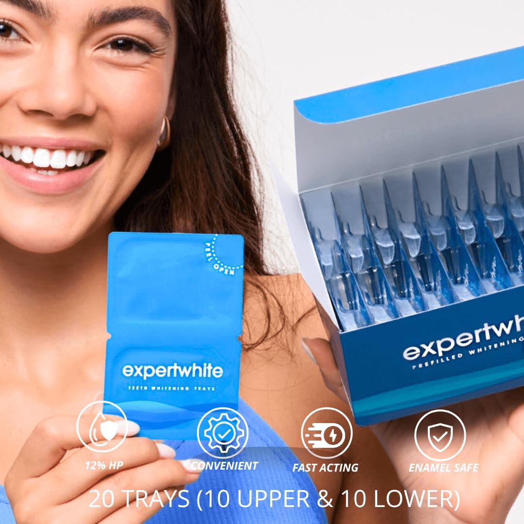 ExpertWhite Max Glow Trays on-the-go case for travel whitening.