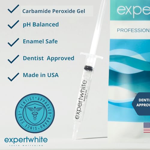 Tray application with gel drops for quick whitening bursts.