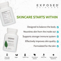 exposed skin care probiotic usa-made stamp signals domestic quality and trusted ingredients