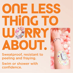 ExpressionMed waterproof CGM tape keeps sensors secure during activity.