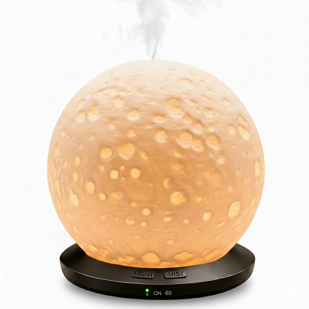 Exqline Moonlight Zen Diffuser on a desk with ceramic finish and calm focus aura