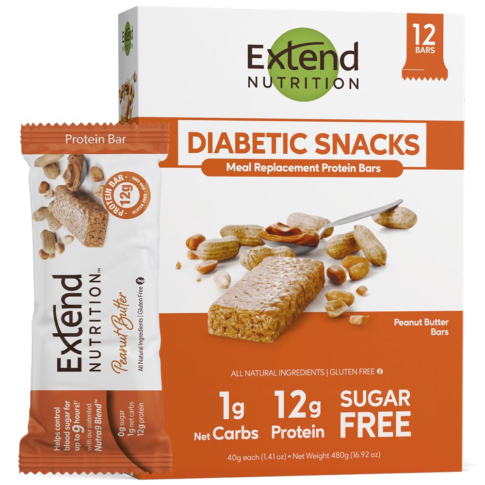 Extend Bar Peanut Butter Sugar-Free Protein Bar packaging, a convenient on-the-go snack