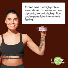Extend Bar pre-workout image suggests quick protein source for workouts.
