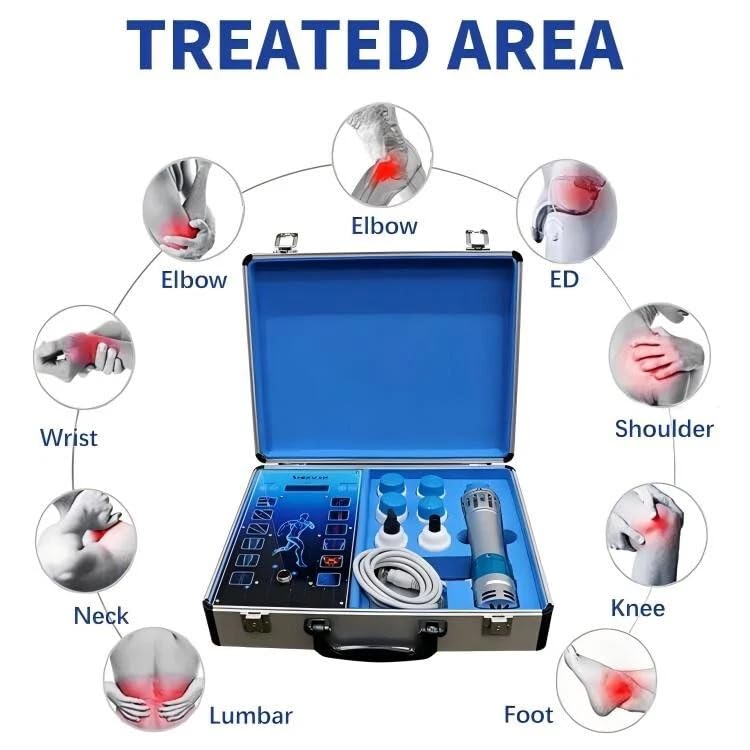 Extracorporeal Shockwave Therapy Machine for palm use with precise point therapy.
