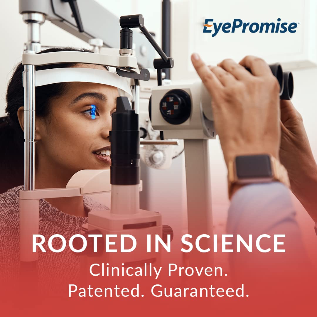 EyePromise DVS bottle front view shows vegetarian-friendly formula