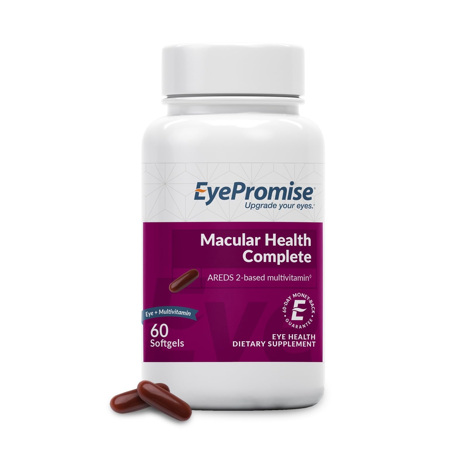 EyePromise Macular Health Complete softgels bottle supports daily eye wellness