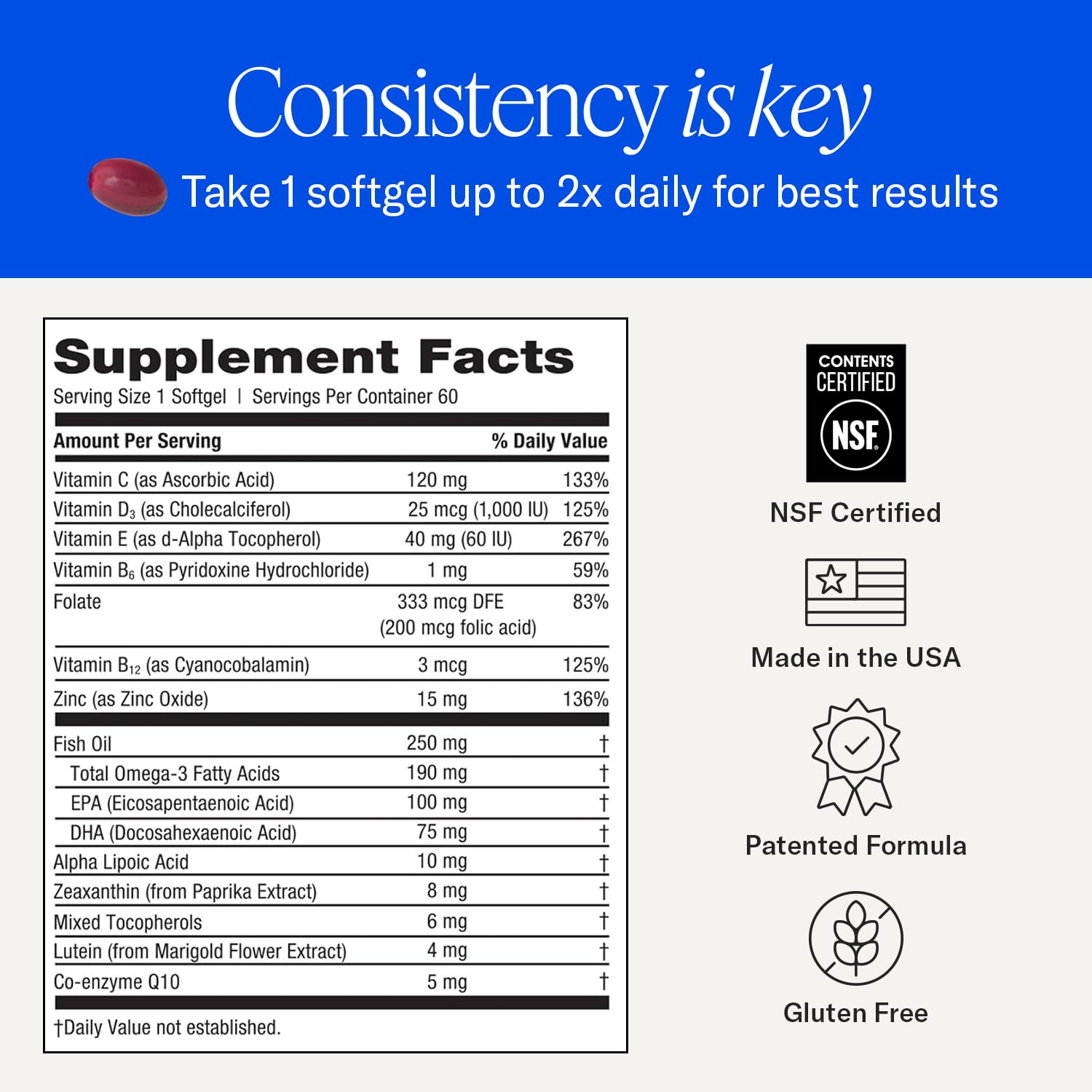 EyePromise Restore 2to1 ratio icon illustrating balanced macular nutrition