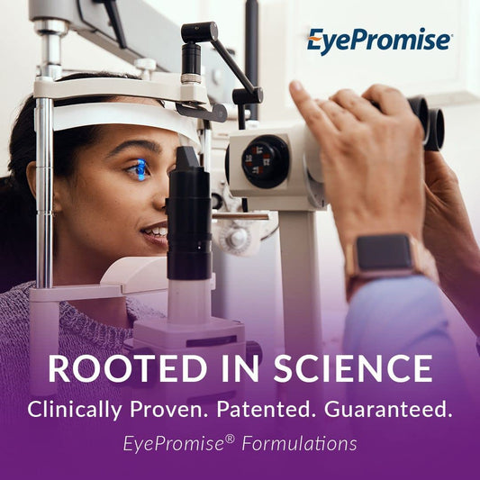 EyePromise Restore label closeup highlighting zeaxanthin and lutein