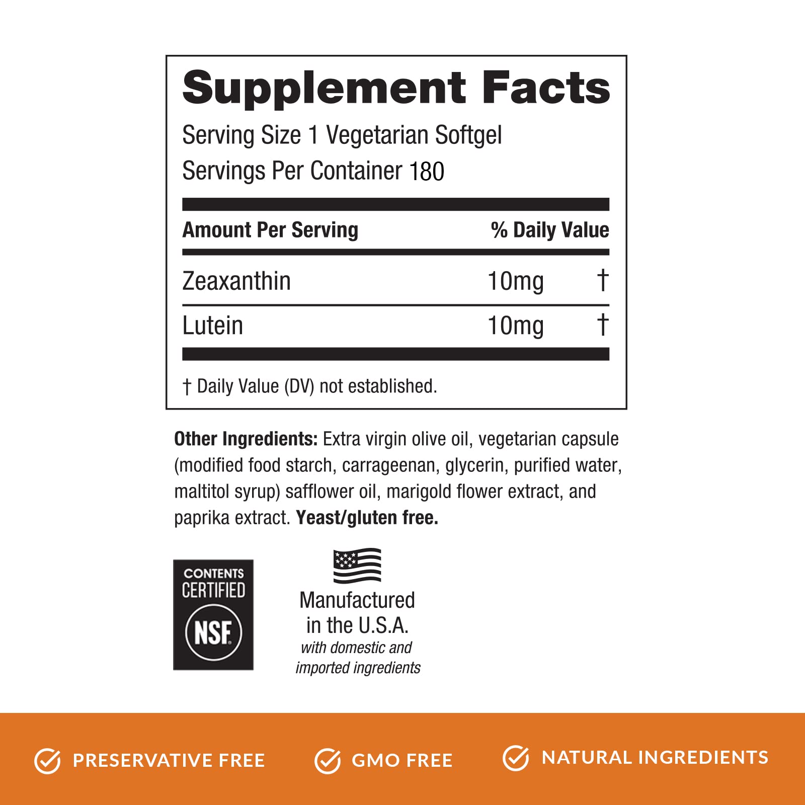 EyePromise Zeaxanthin & Lutein vision highlight graphic emphasizes vision support and clarity