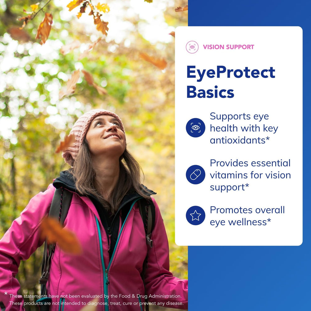 EyeProtect Basics capsules close-up for daily eye health support