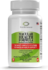 EyeScience capsules close-up highlighting lutein and zeaxanthin content.