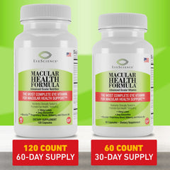 EyeScience Macular Health made in USA seal on label