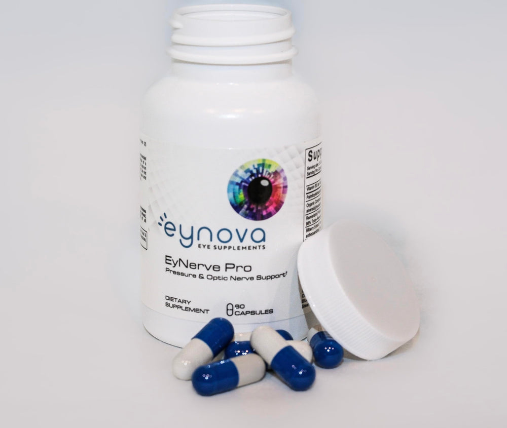 Branding emphasizing board-certified ophthalmologist-inspired formulation.