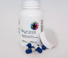 Branding emphasizing board-certified ophthalmologist-inspired formulation.