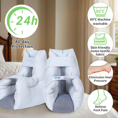 EZ Assistive heel protector open-heel design relieves heel pressure and promotes airflow.
