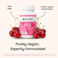 EZ Melts B12 brain-focus visual suggests cognitive support through sublingual delivery.