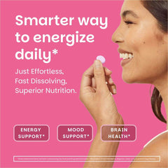 EZ Melts B12 vegan non-GMO label on packaging signals clean supplement choice.