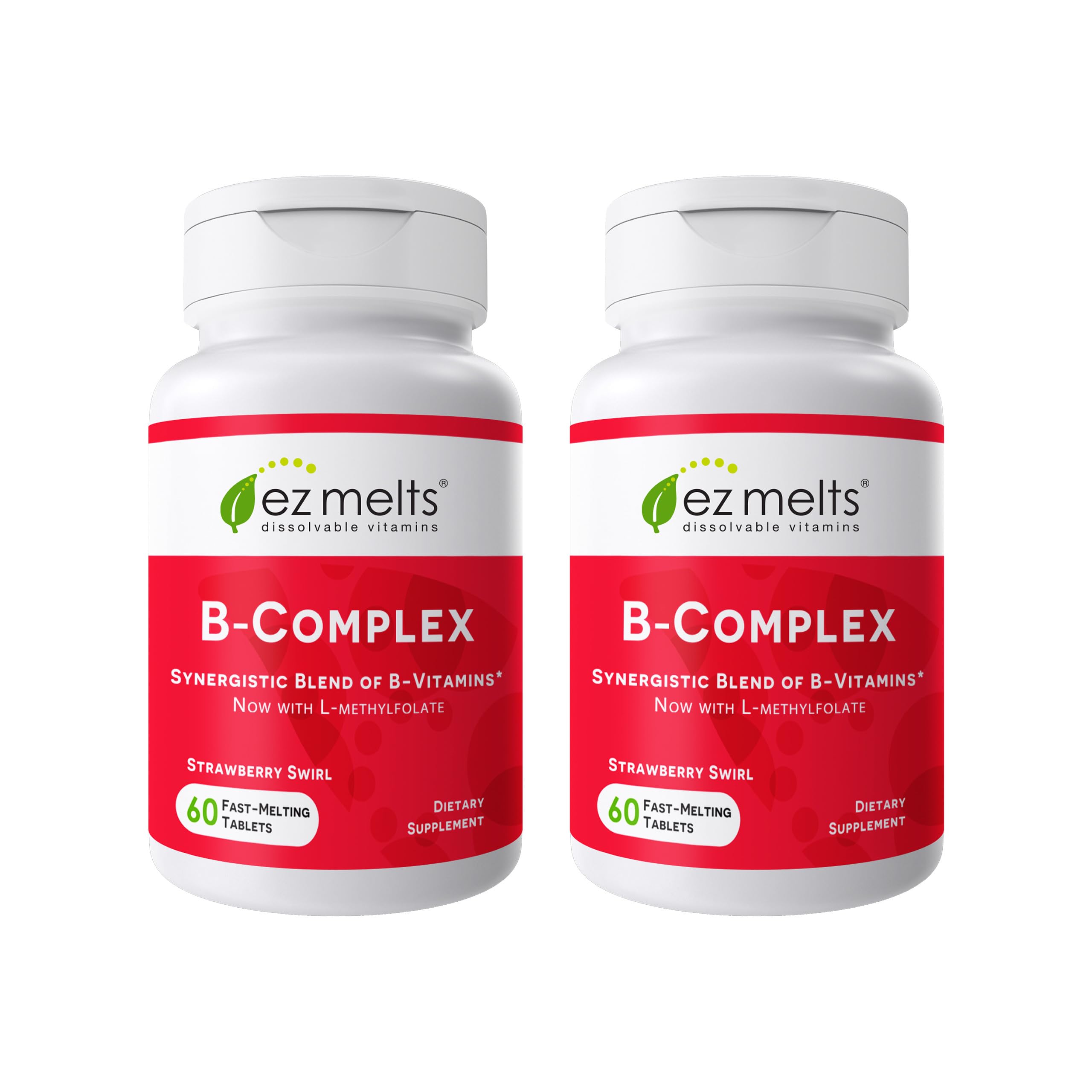 EZ Melts dissolvable B-Complex strawberry swirl pack for easy daily energy support