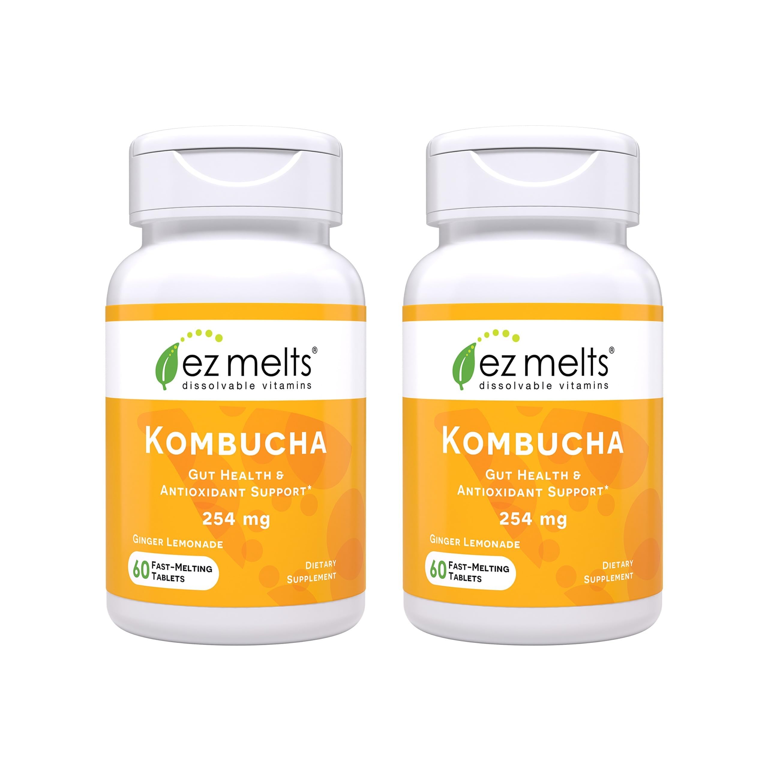 EZ Melts ginger-lemonade tablet dissolves in the mouth for convenient gut support