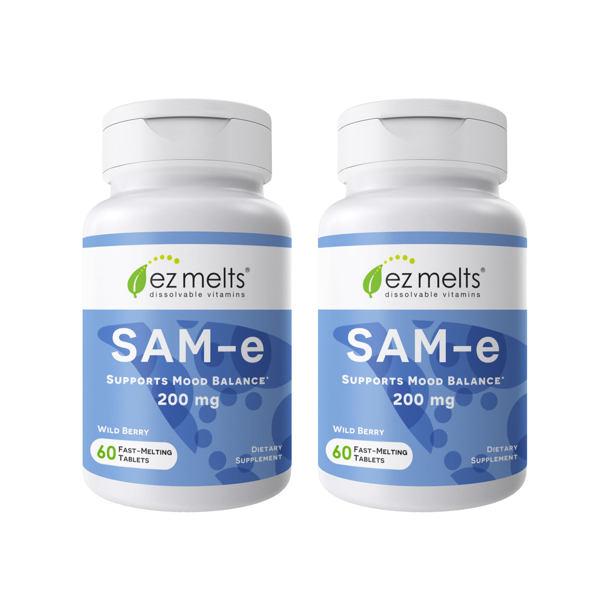 EZ Melts SAM-e 200 mg dissolvable tablet ready to melt on tongue for quick support