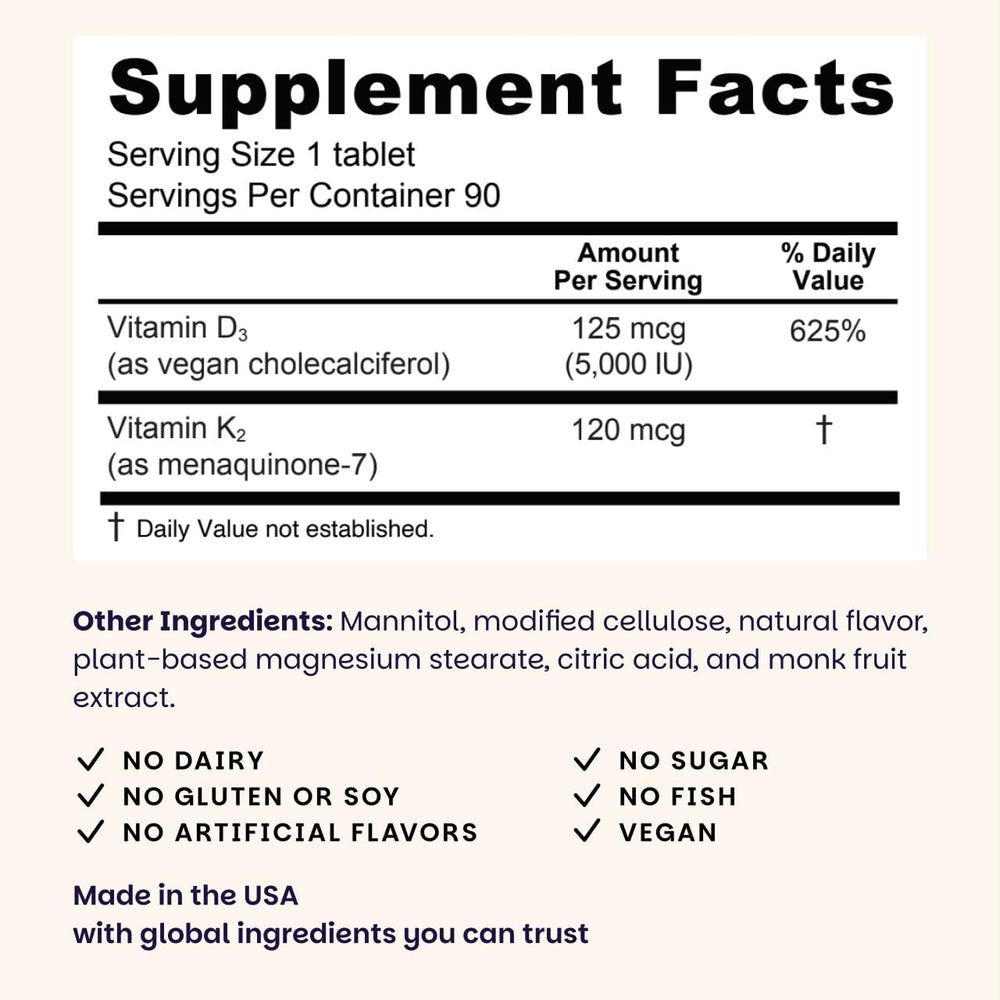 EZ Melts tablet dissolves on tongue for convenient fast-acting vegan supplement.