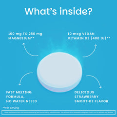 EZ Melts packaging shows vegan and non-GMO symbols for transparency.