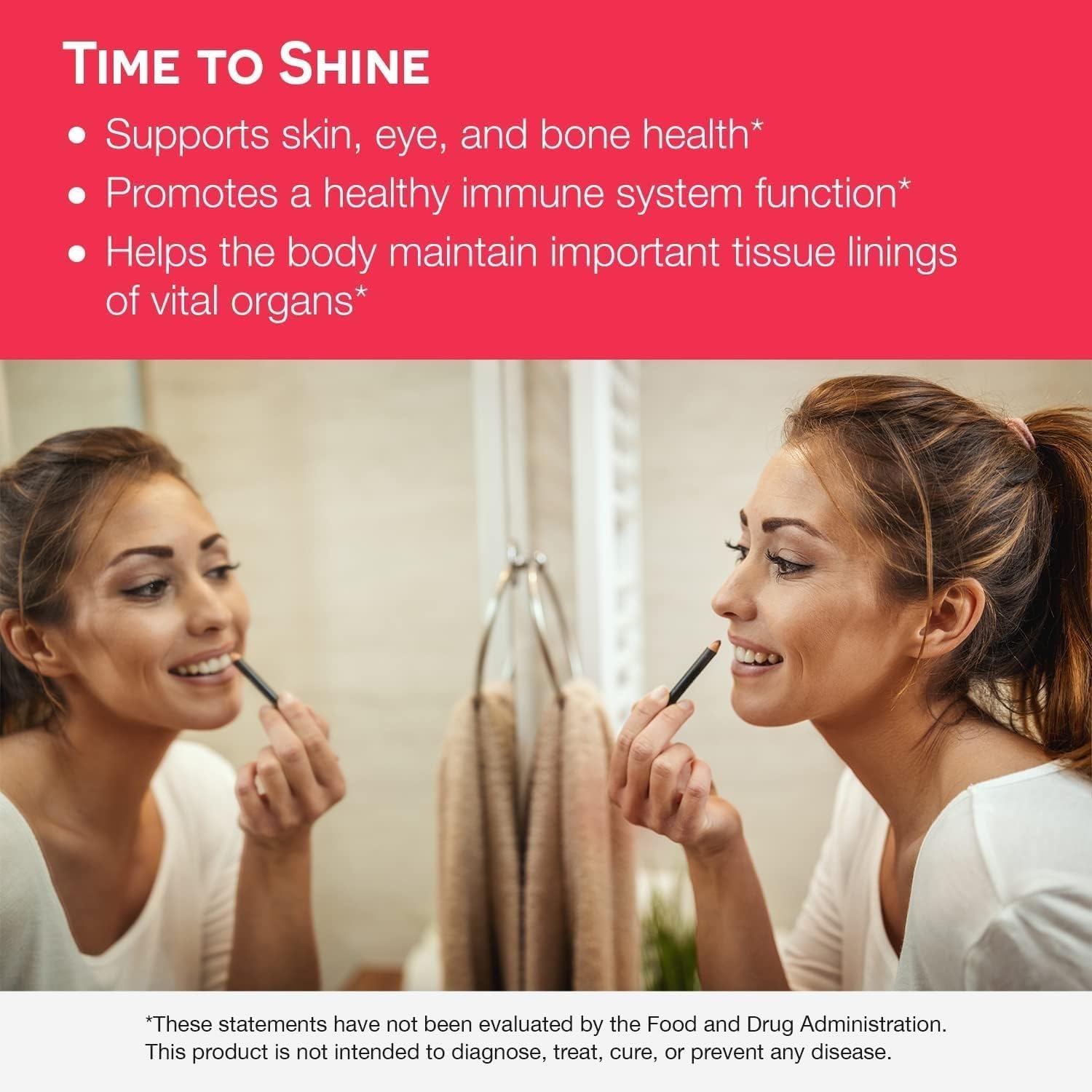 EZ Melts Vitamin A dissolvable tablet on-the-go use for convenience.